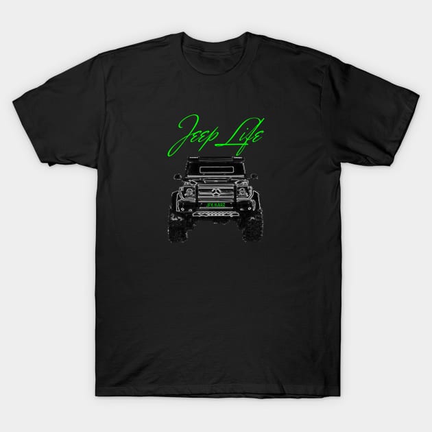 Jeep Life Mercedes 4x4 Monster Truck T-Shirt by JFK KARZ